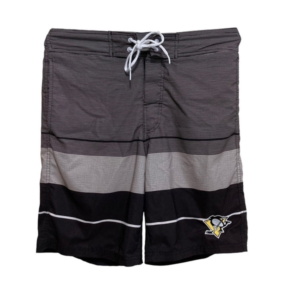 NHL Pittsburg Penguins Swim Trunks Men's Size Medium - 30" x 9" - Picture 1 of 11
